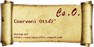 Cserveni Ottó névjegykártya